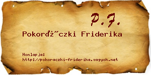 Pokoráczki Friderika névjegykártya